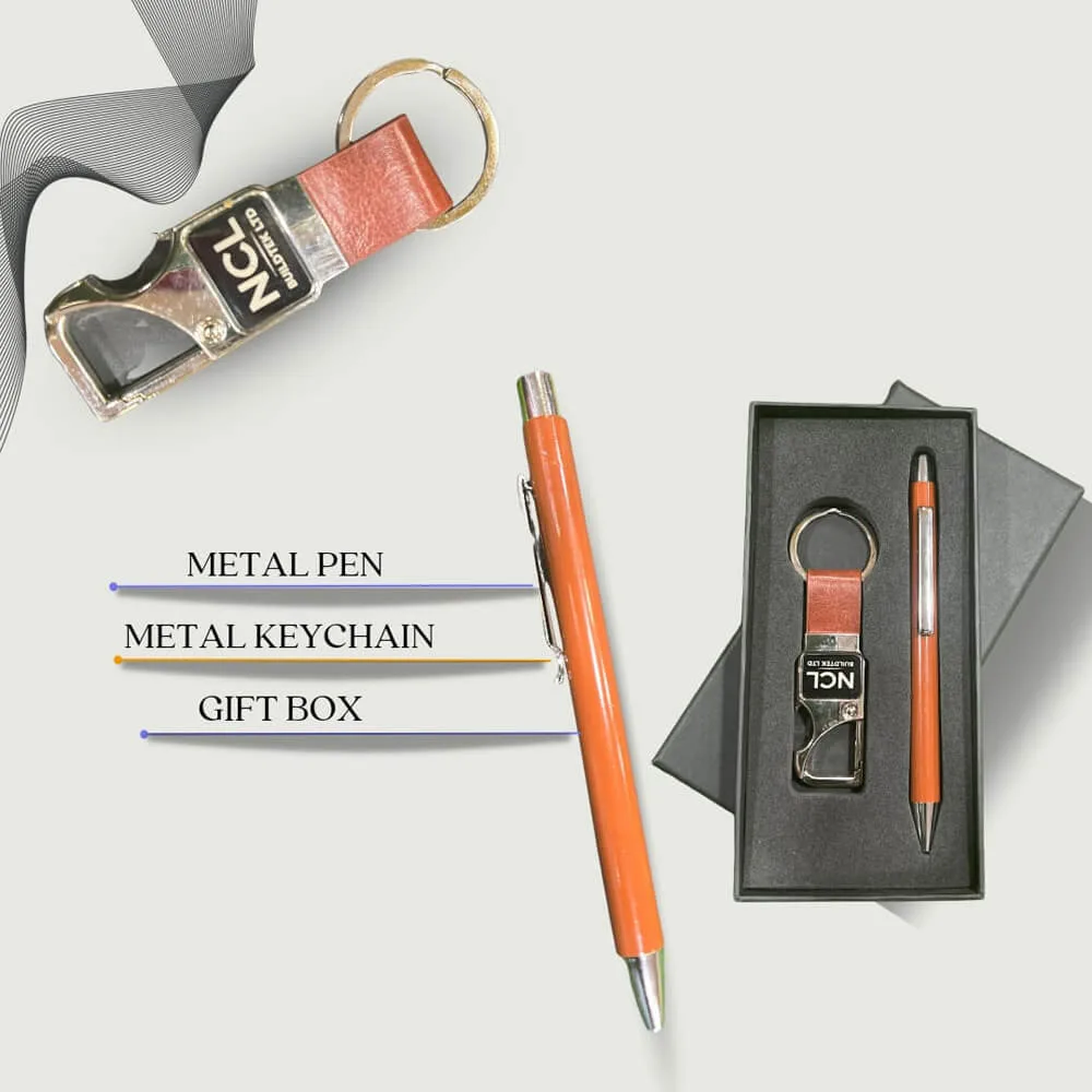 Customize Pens 4 Customize Metal orange Pen with logo Printing or engraving on it