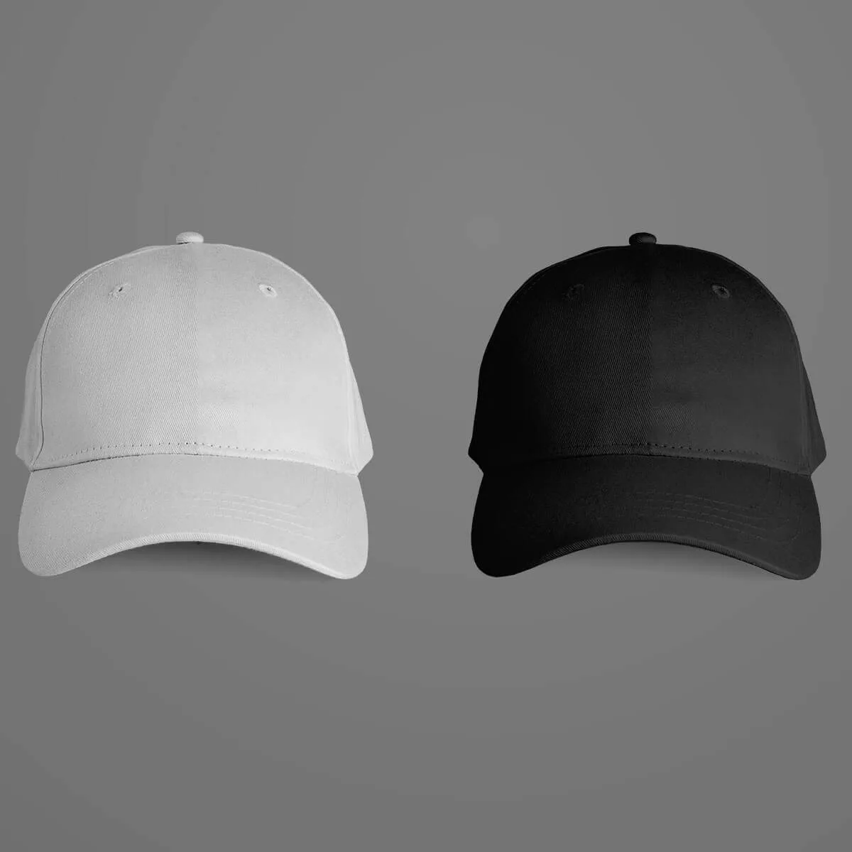 Customize Caps 2 Customize a black & white color cap with logo embroidery & Printing