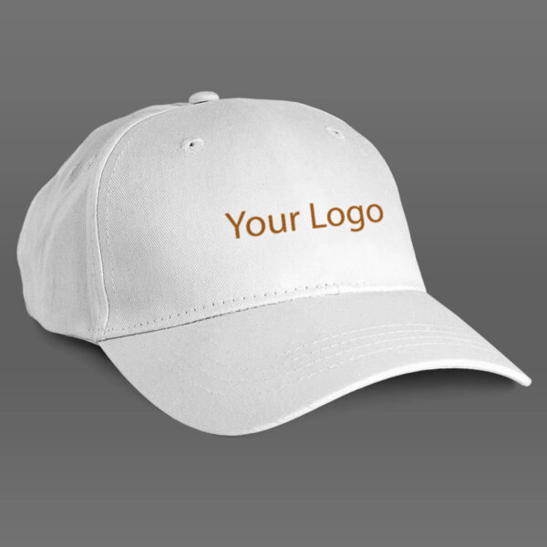 Customize a white color cap with logo embroidery & Printing