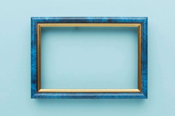 Customize Blue Photo Frames with Photo, certificate, or Flyer